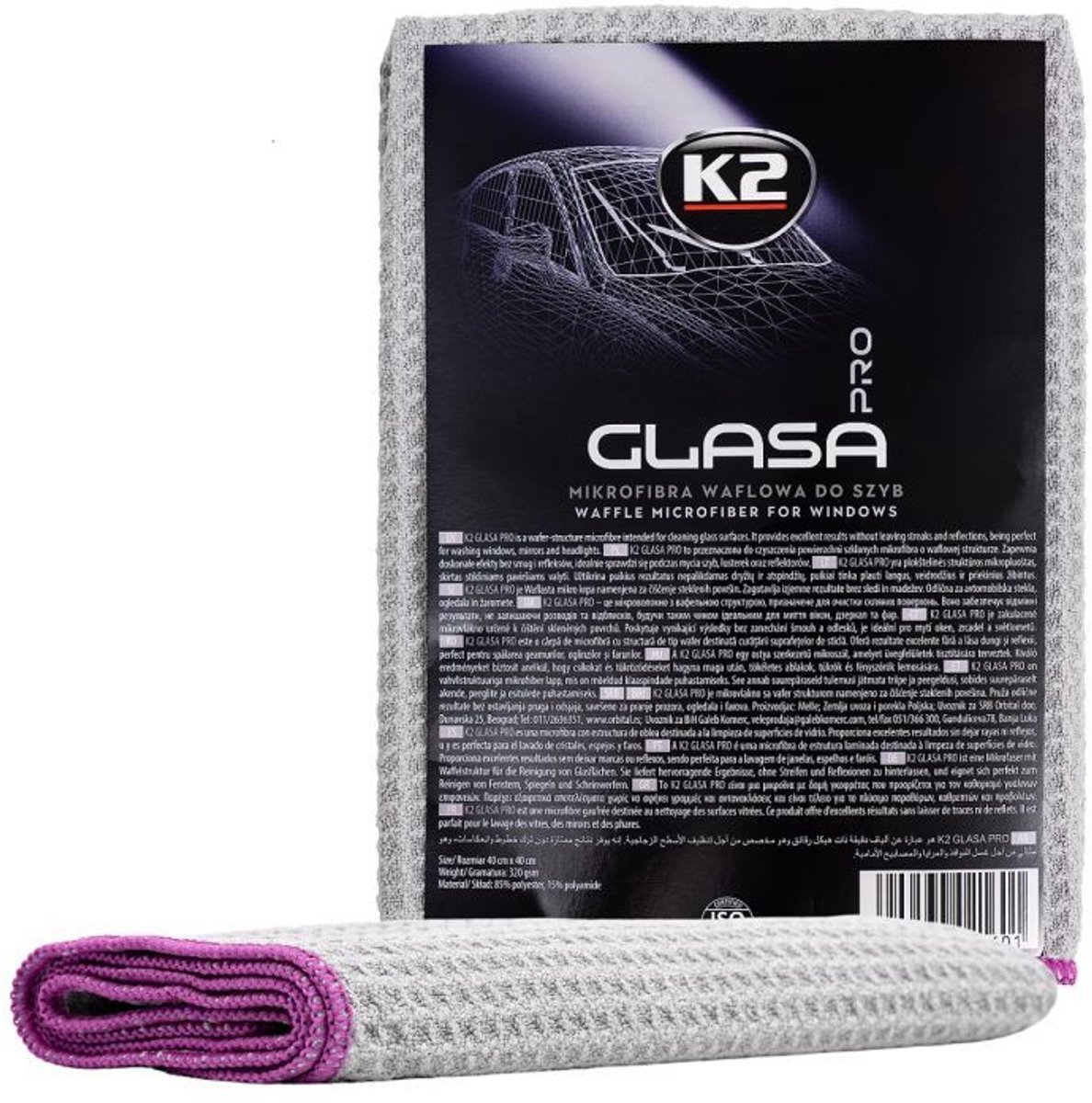 K2 Glasa Pro Microvezel Waflowa Do Ruiten