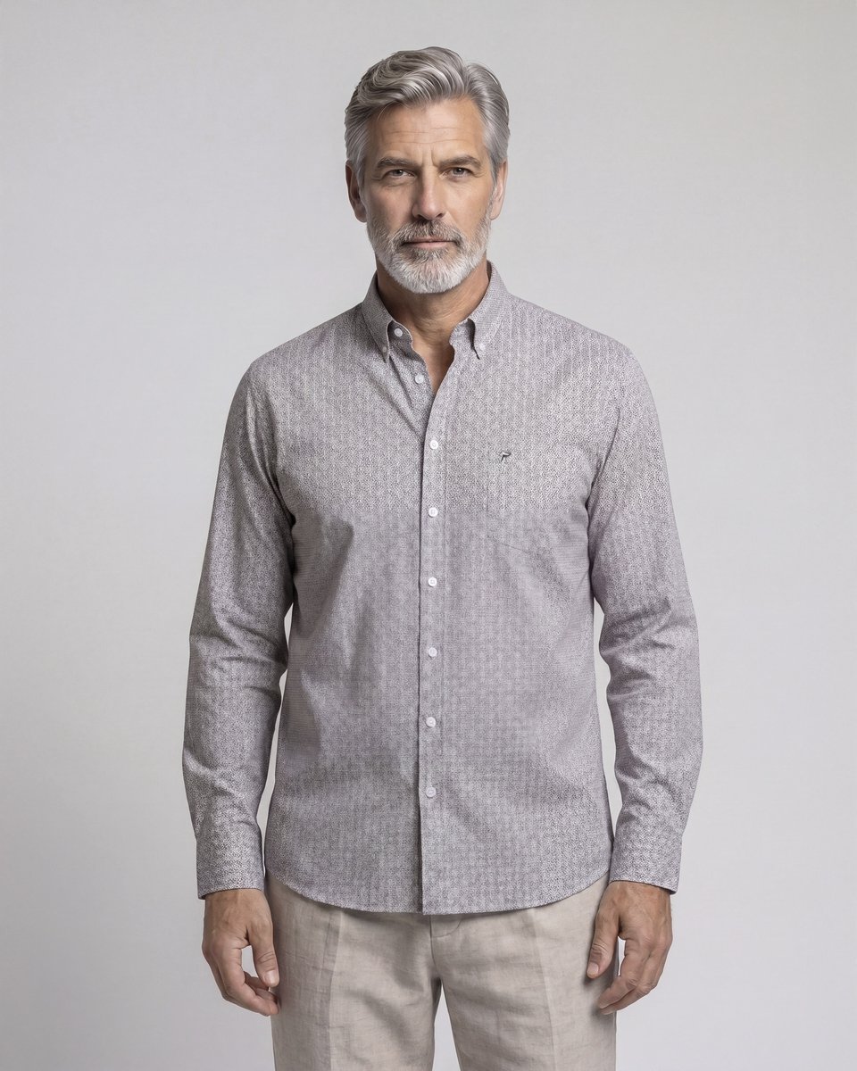 Campbell Casual Overhemd Fallen Rock Brown Heren