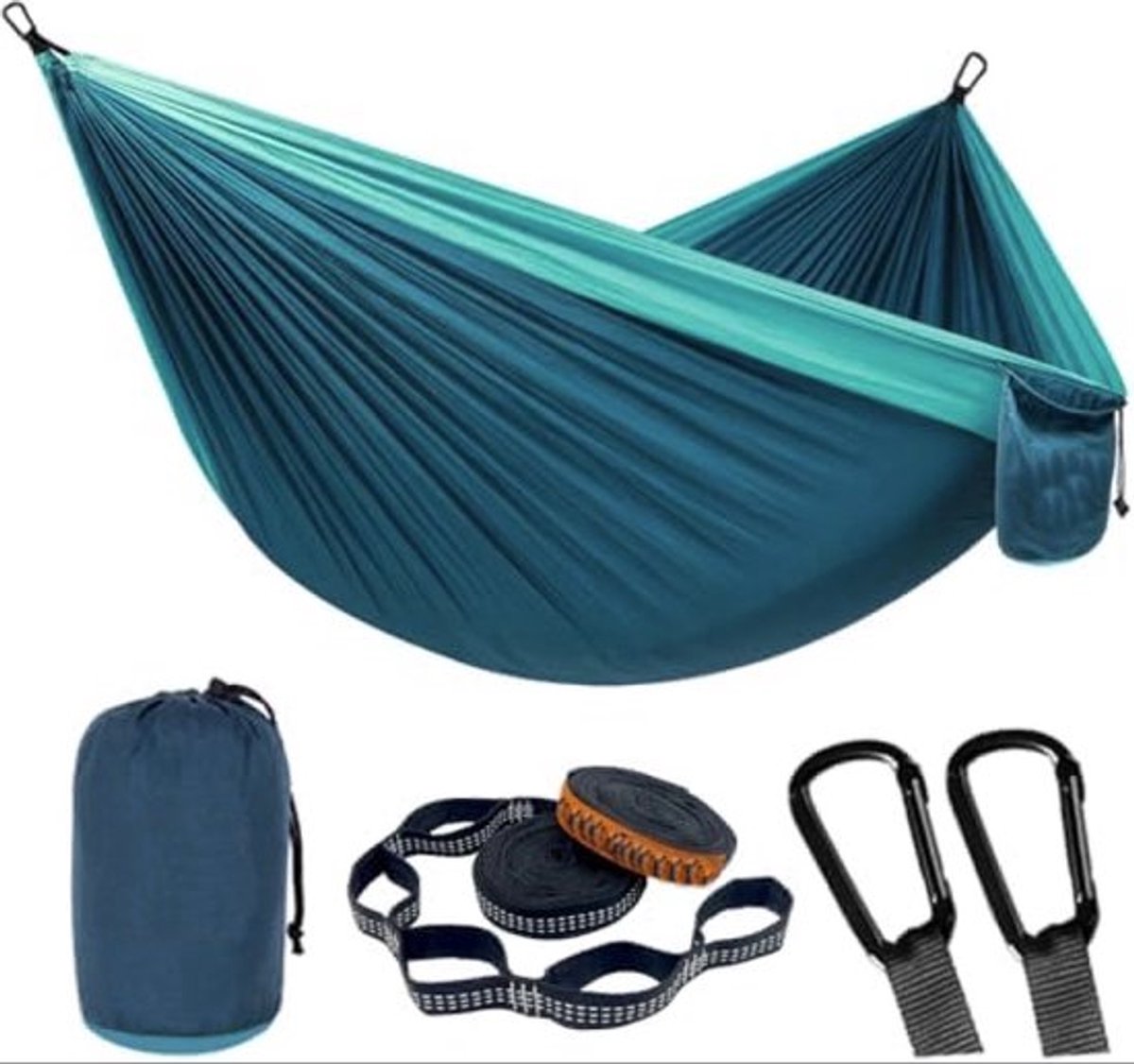 Hangmat Super Lichtgewicht - Draagbare Parachute Hangmat met Boom Bandjes - Enkele of Dubbele Nylon Reisboom Hangmat voor Camping Backpacken Wandelen