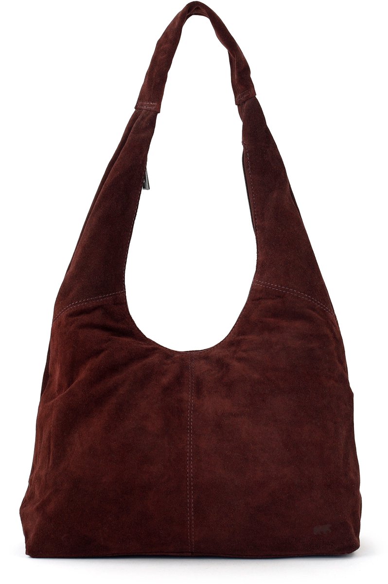 Bear Design Pauline Suede Leren Hobotas Schoudertas - Bordeaux Rood