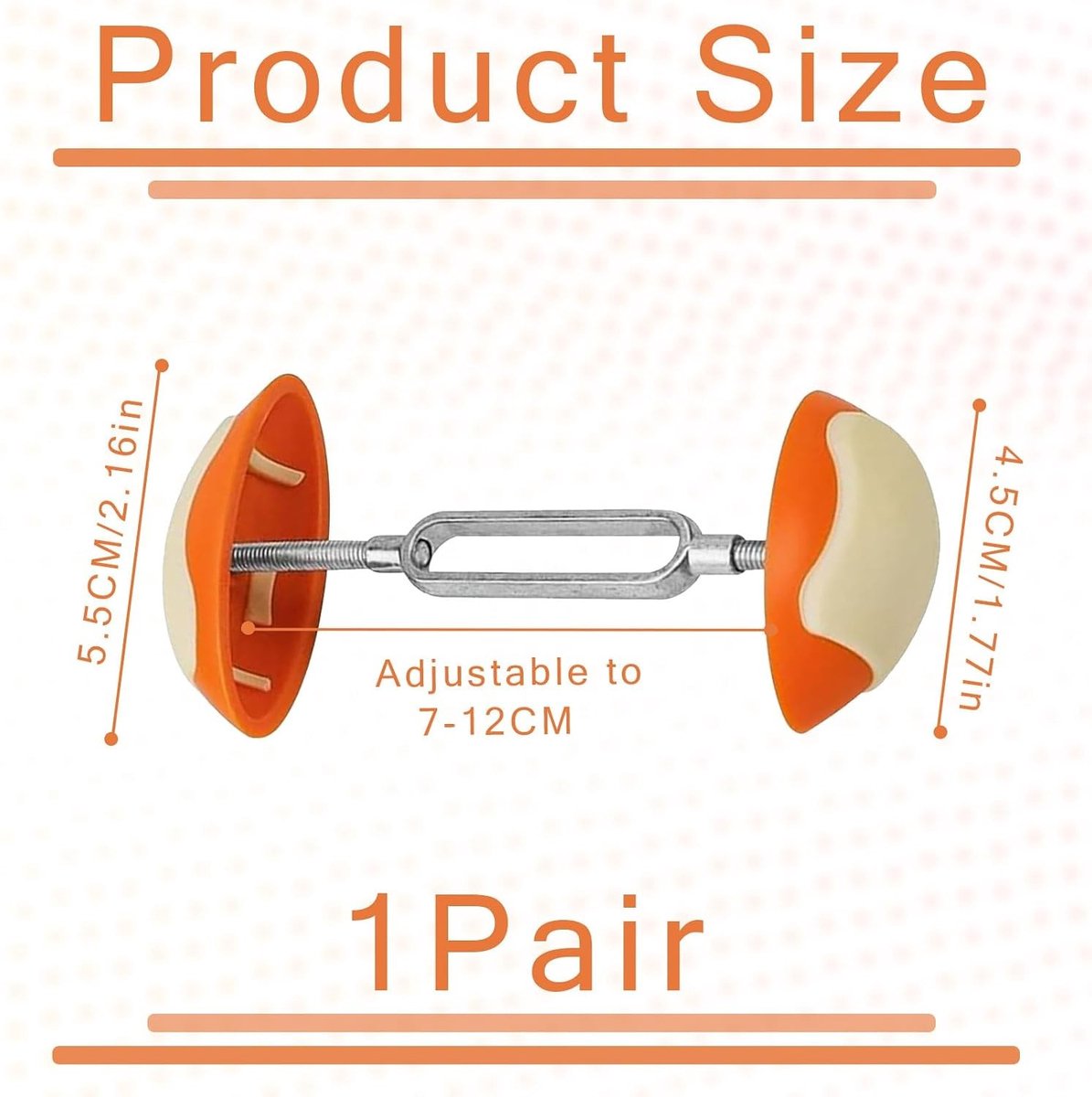 Schoenspanner 7-12 cm voor dames- en alledaagse schoenen | Verstelbare schoenspanner van 7-12 cm voor leren schoenen, laarzen, hoge hakken en sportschoenen; antislip inzetbaar.