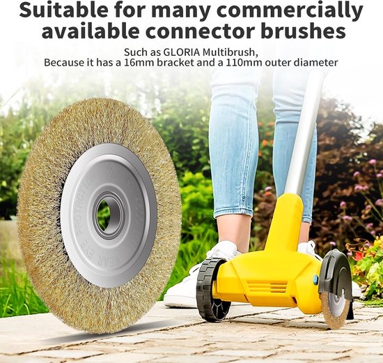 Voegborstel - 16 mm - 110 mm - Vervangingsborstel voor Onkruidverwijdering - Voor Diverse Tuinapparaten — afbeelding 2