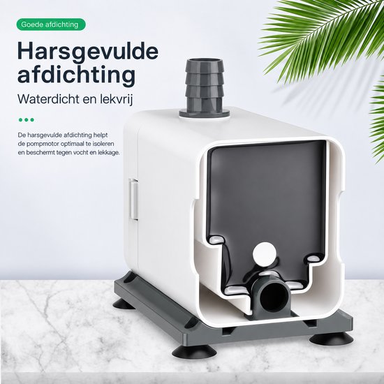 DPLUNIQ Waterpomp - Aquarium - Filterpomp - Filter - Circulatie - 220V - Lage Geluidsniveau - Multifunctioneel - Zuignap - Grijs