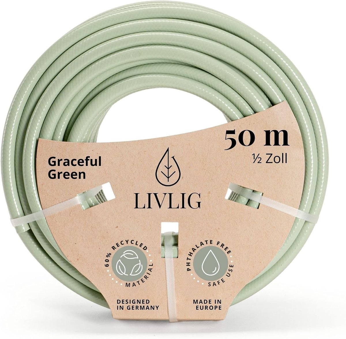 Tuinslang - Groen - 30 meter - Gerecycled PVC - Voor in de Tuin