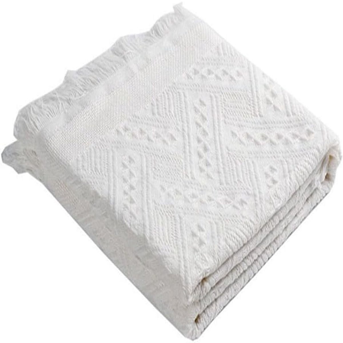 QTTVBTNA – Outdoor Picknickmat 180x180cm – Campingkleed Zitkleed voor Strand, Park, Tuin en Festival – Opvouwbare Buitenmat voor Picknick en Kamperen – Wit