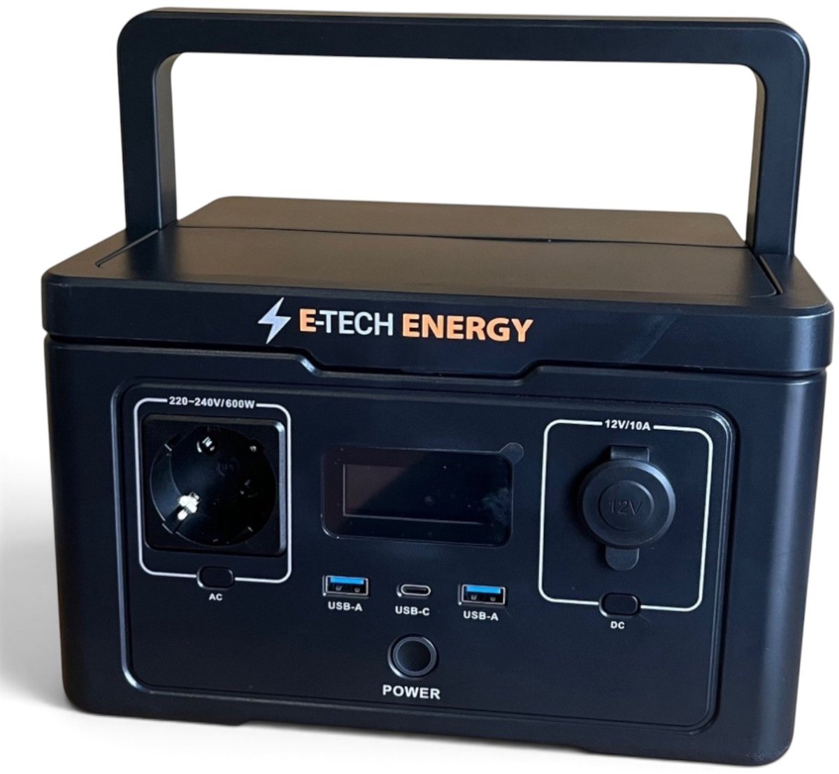 E-TECH ENERGY S03-600W - Powerstation 600W – 256Wh LiFePO4 – 1200W piek – compact en draagbaar