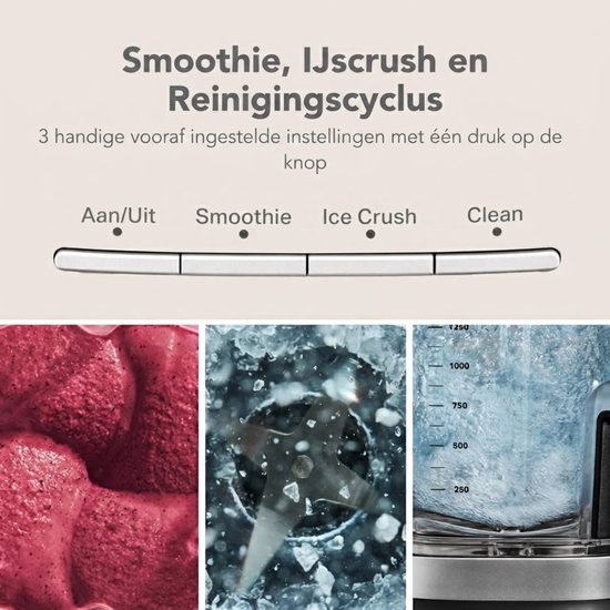 Lìon® Blender - Krachtige Blender - Smoothieblender - Mat Zwart - 30cm x 26cm x 42cm van Lion — afbeelding 3