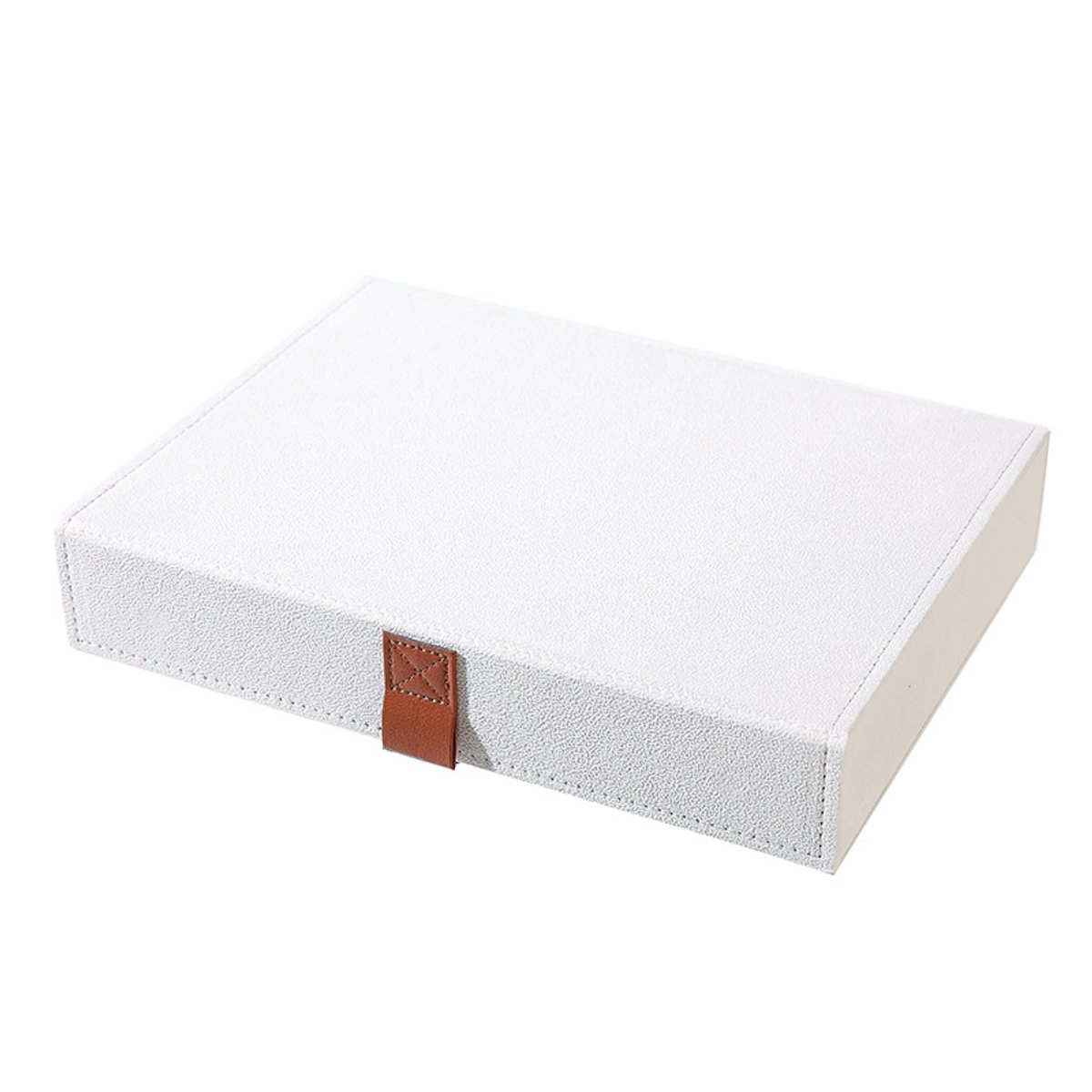 Zonnebril opvangdoos - voor 8 paar brilen - Bril Display Box - Bril houder met magnetische knop en sieraden houder - Oxford doek bril opvangdoos - Wit