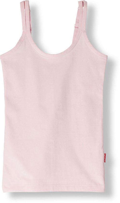 Roze meisjeshemd van Claesen's met dunne bandjes. Een klein rood labeltje zit aan de zijkant.