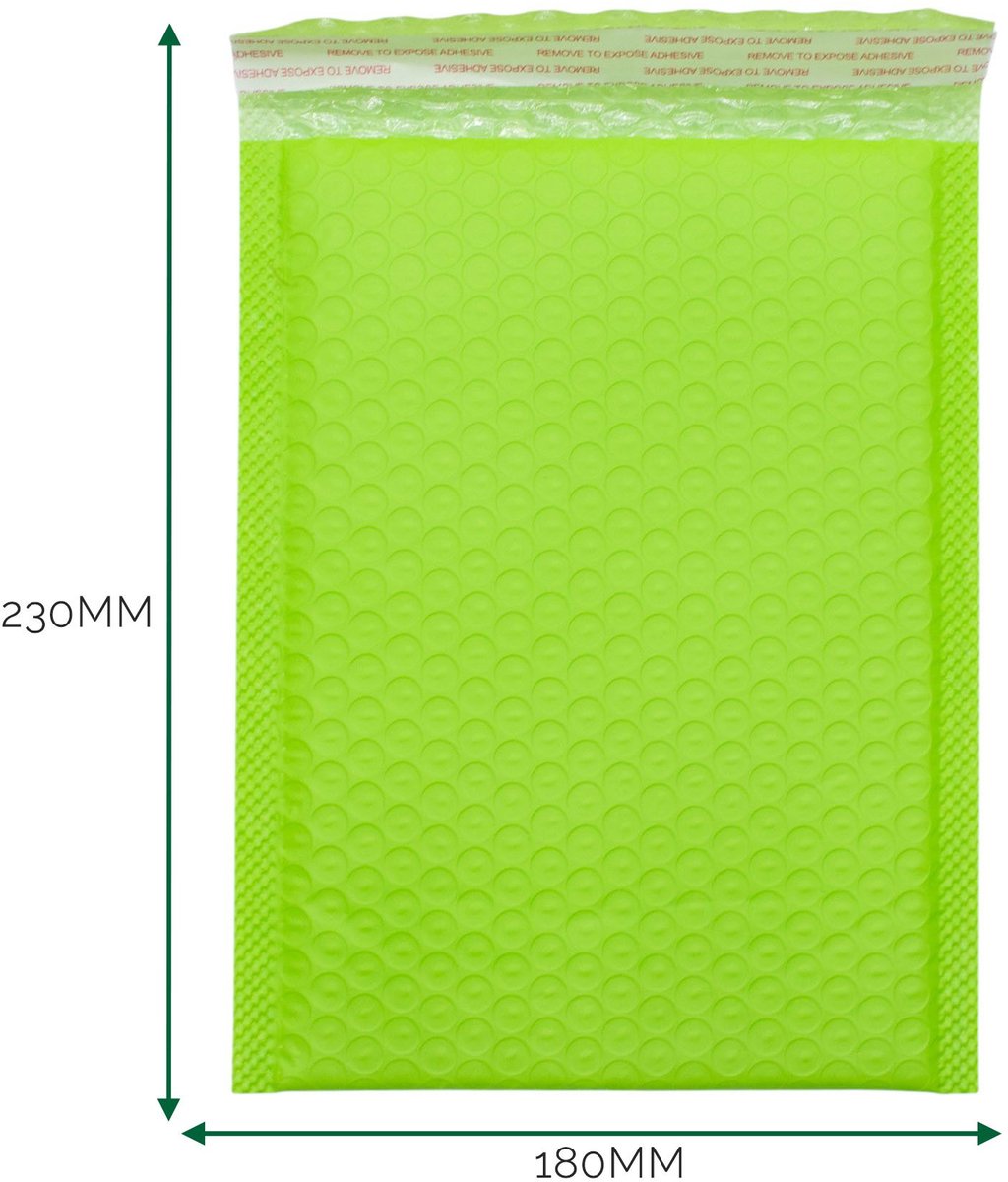 Green Poly Bubble Envelope (180x230+40mm)
