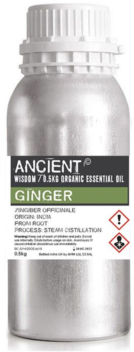 Biologische gember etherische olie 0,5 kg