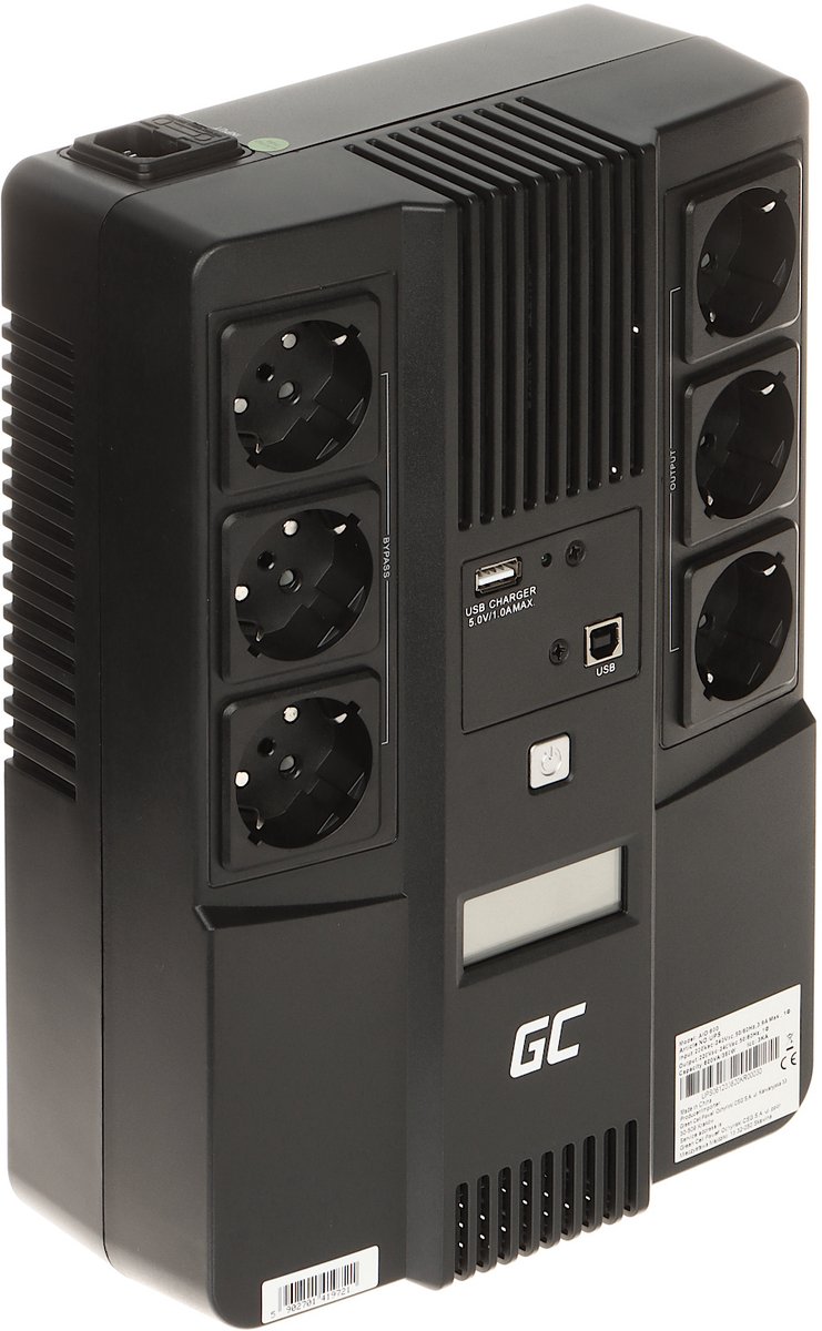 GREEN CELL UPS AiO 600VA 360W Met LCD Scherm