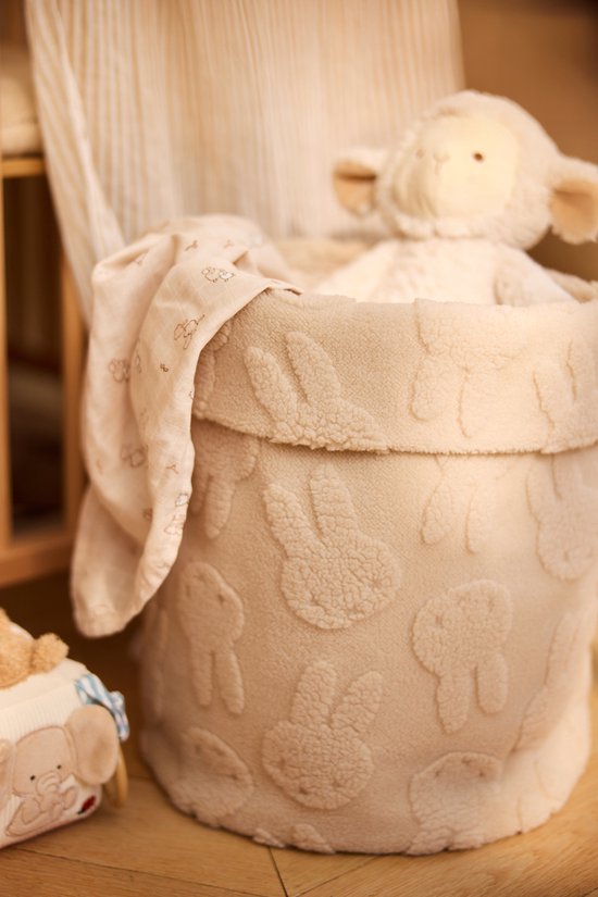 Jollein Opbergmand Miffy Jacquard Teddy Sand — afbeelding 4