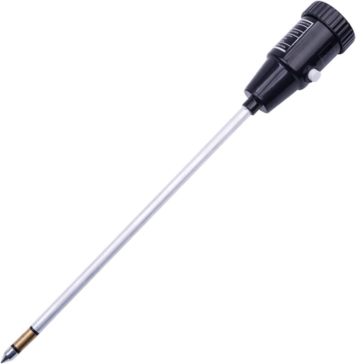 Bodemtester pH - Vochtigheidstester Meter - Tuinonderhoud Meten - Groot LCD Scherm - 20cm Sonde - Zwart