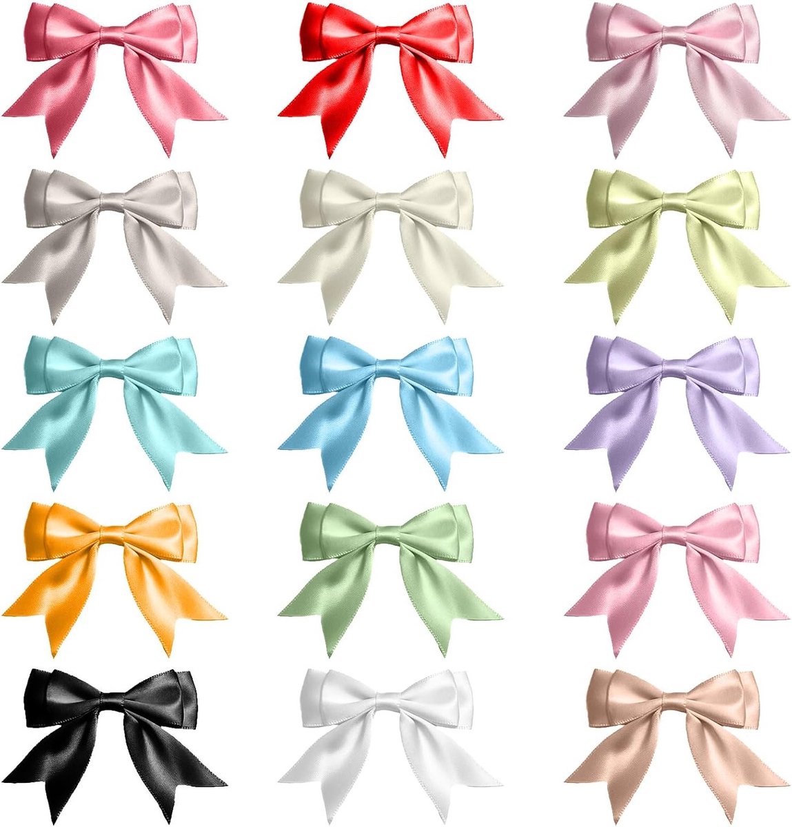 Kleurrijke Zelfklevende Satijnen Strikjes voor DIY Creaties, Cadeautassen en Snackzakken - 8 cm Breed