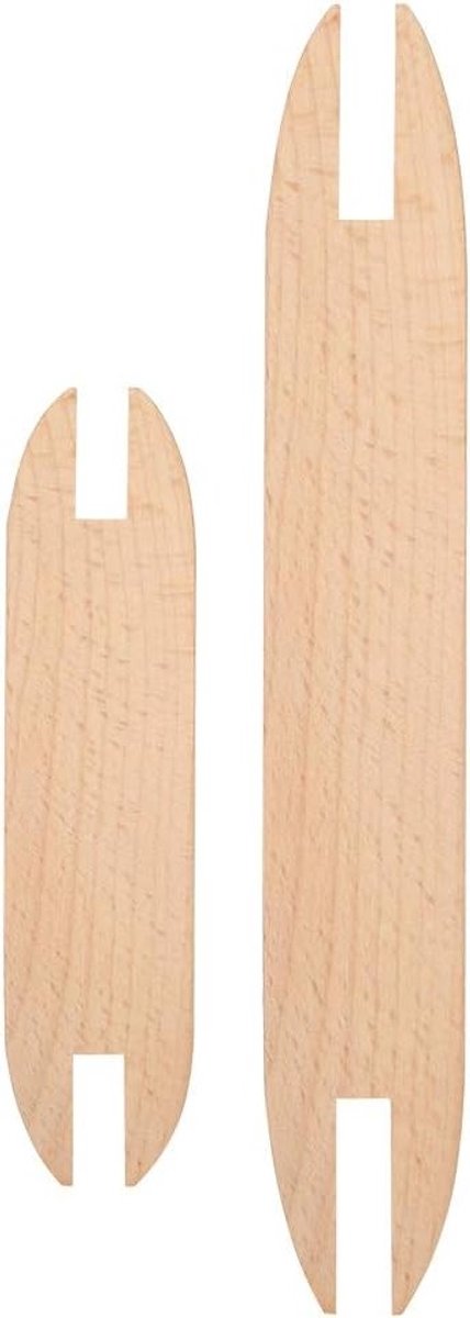 Weefspoelen voor Weefgetouwen - 2 Stuks Beukenhout - DIY Accessoires voor Sweaters, Sjaals en Tapijten