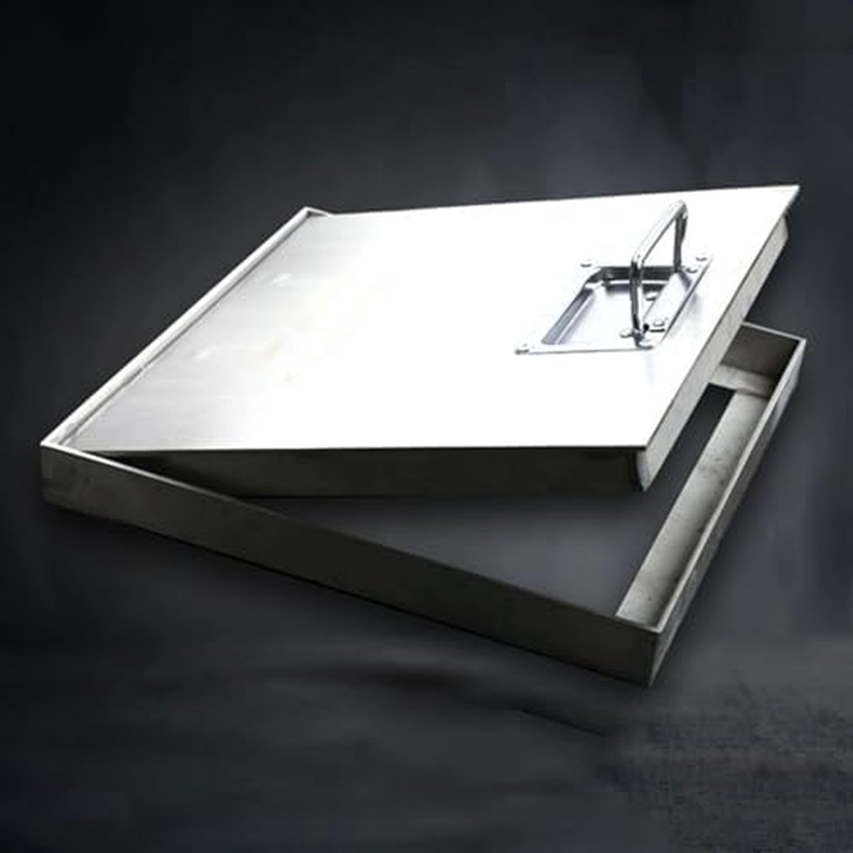 Inspectiedeksel RVS - Putdeksel Inbouw - Toegang Afsluiten - Onzichtbaar Ontwerp - 30 cm - Zilver
