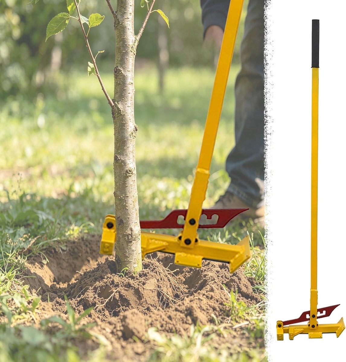Boomtrekker - Onkruidsteker - Planten verwijderen - Staande bediening - 130cm lengte - Metaal