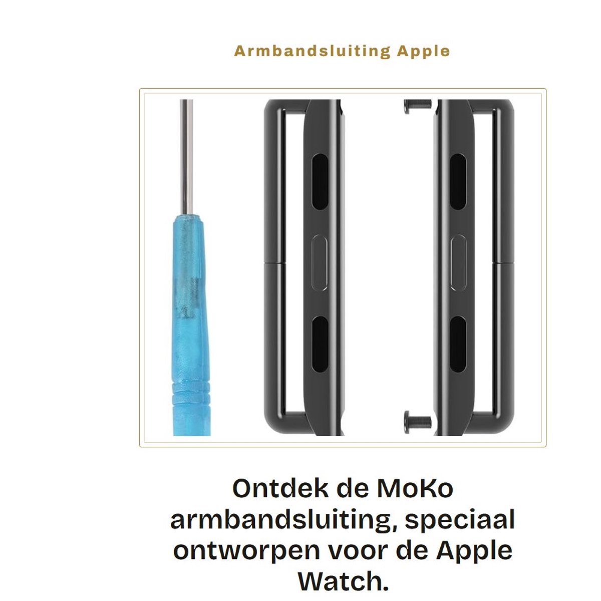 Dailygoods - Armbandsluiting Apple Watch - Metaal Connector - Hoogwaardige Kwaliteit - Geschikt voor alle modellen - Duurzaam en Stijlvol - Perfecte A...