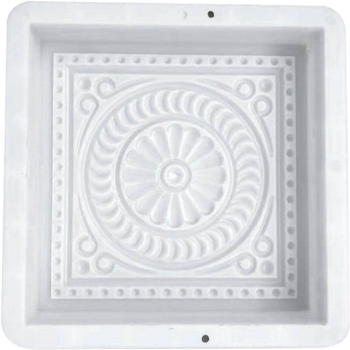 Betonmal Bloemblaadje - Tuinpad mal - Decoratief pad maken - Herbruikbare mal - 32x32x6 cm - Zwart
