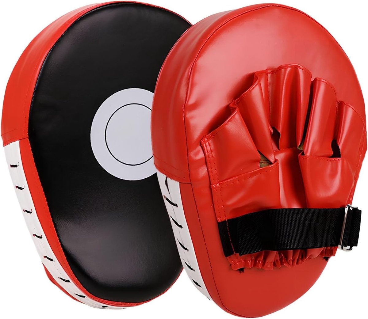 Peddelboksen set voor kickboksen en Muay Thai, gebogen bokspads van PU-leer voor volwassenen, ideaal voor karate en taekwondo trainingen