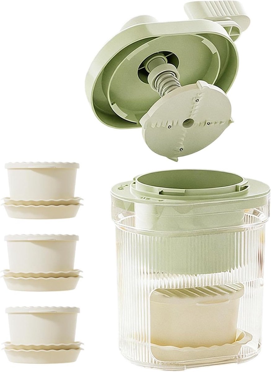 Handmatig ijsscheerapparaat - Slushie maker - Drankjes maken - Roestvrijstalen snijders - 12 x 23 cm - Wit