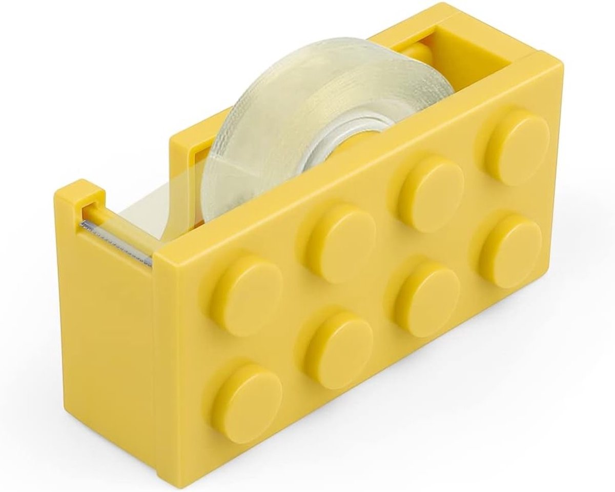 Geel Plakband Dispenser voor Tafels, Ideaal voor Kantoor, Restaurants en Bloemenwinkels, Handig en Praktisch