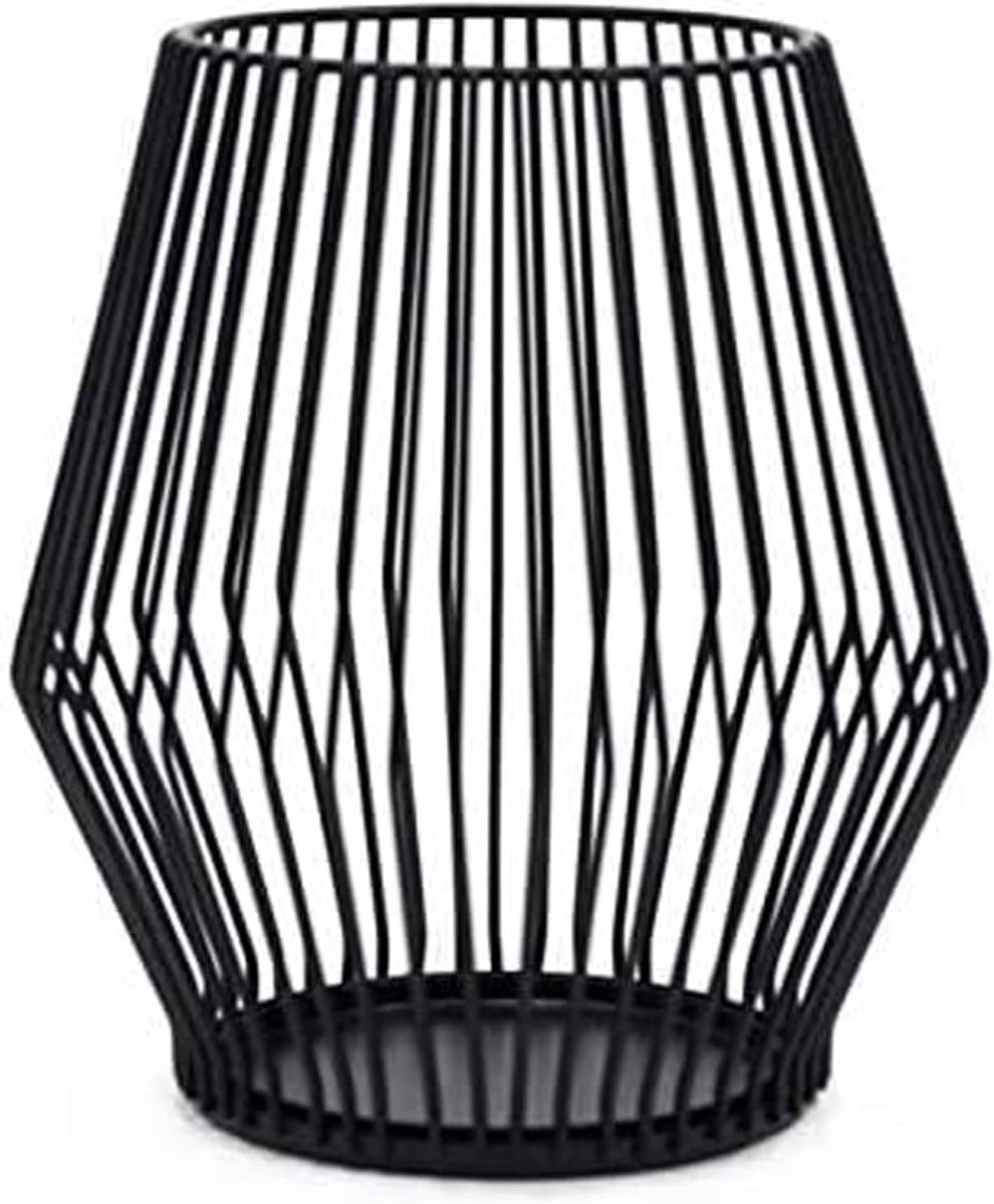 Kandelaars Set - Metalen Houders - Sfeervol Interieur - Stevig Metaal - Set van Drie - Zwart