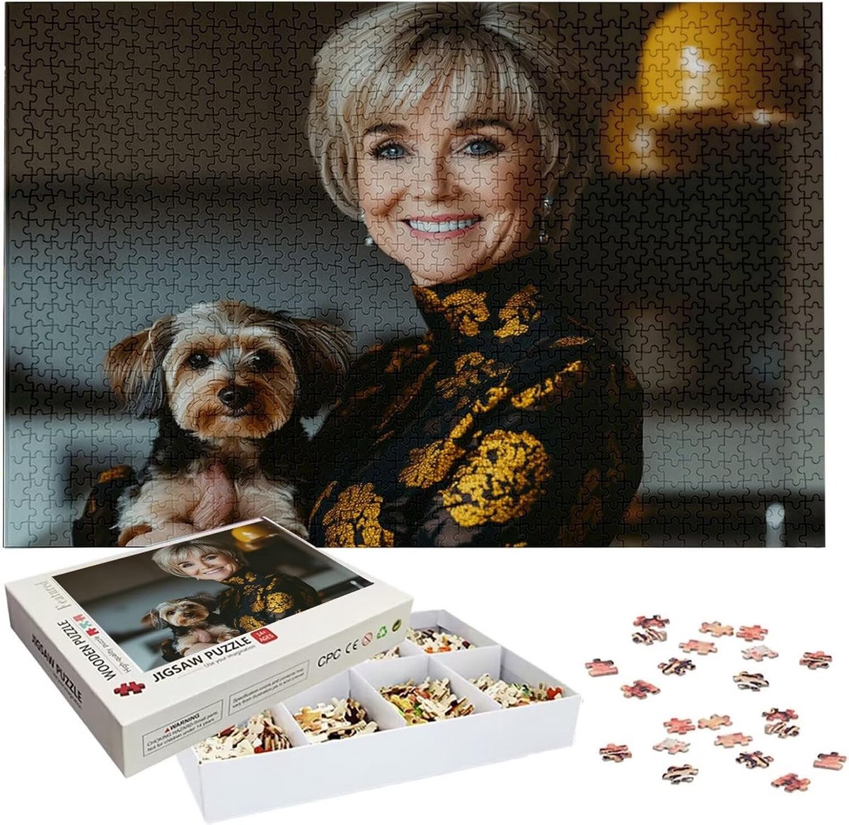 Gepersonaliseerde Puzzel - Foto Puzzel - Herinneringen Bewaren - Uniek Houten Object - 75x50cm 1314 Stukjes - Multi