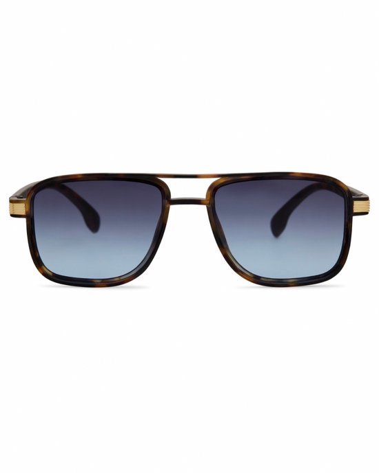 Heren zonnebril UV400 - Bruin montuur - Blauwe polycarbonaat glazen - YaeTee NDL8351 — afbeelding 2