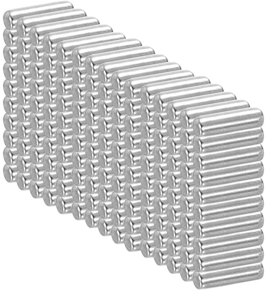 Roestvrijstalen plugpennen 1,5 x 6 mm voor meubels, 100 stuks geharde metalen pennen voor plankmontage en DIY-projecten