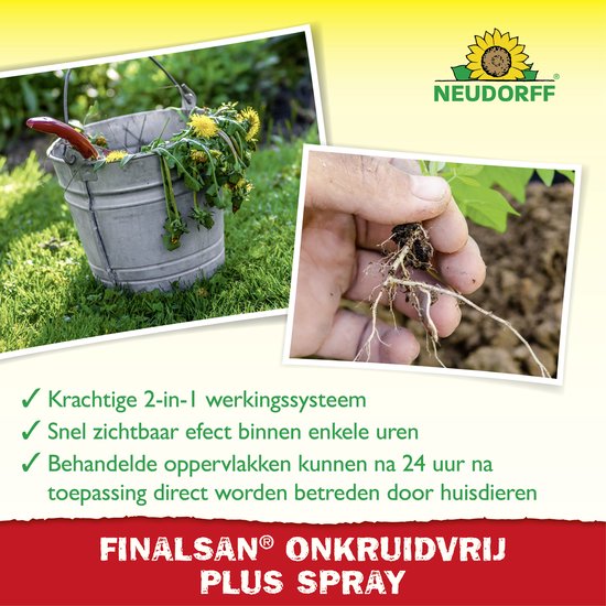 Neudorff Finalsan Onkruidvrij Plus Spray 750 ml - Kant en Klaar Spray Onkruidbestrijding - Onkruid en Mos Bestrijden - Onkruidbestrijder Paden en Opritten - Glyfosaatvrij Onkruidverwijderaars van Merkloos	 — afbeelding 3