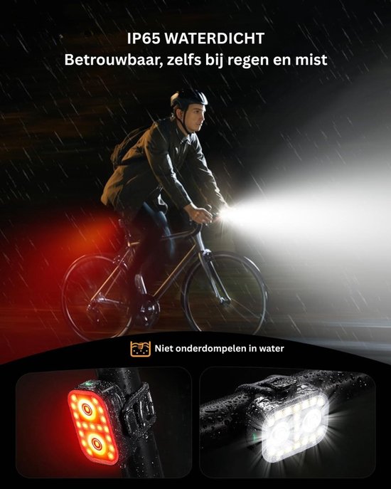 CRLYN® Fietsverlichting Voor en Achter - Fietslicht - Fietslampjes — afbeelding 5