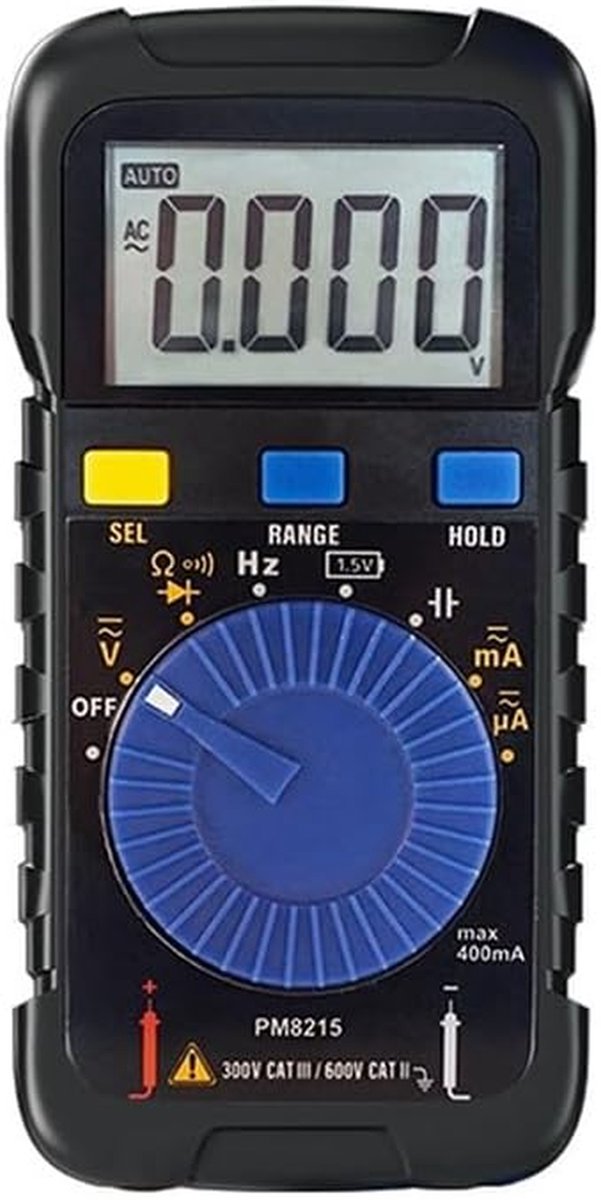 Digitale Multimeter - Handheld Tester - Elektrische Tests - Auto Range Functie - 600V - Zwart