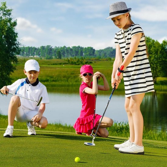 Golf Swing Trainer - Polstrainer Putting - Golfbeweging Verbeteren - Verstelbare Elastische Band - 33 x 13 cm - Rood van GOLF — afbeelding 5