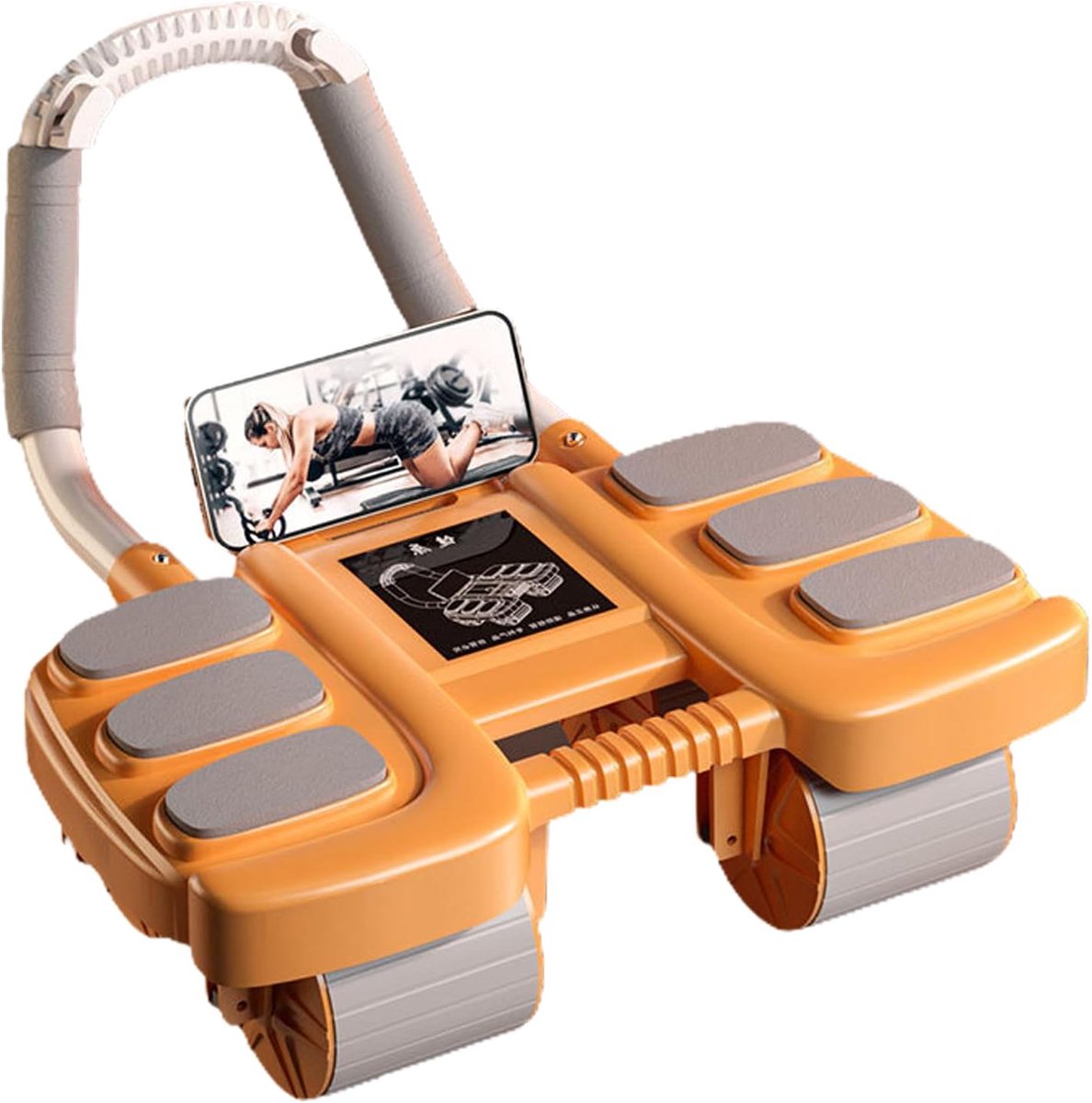 Buikspierrol - Trainingswiel - Core Training - Automatische Stabiliteit - 39 x 31.3 x 15.7 cm - Oranje