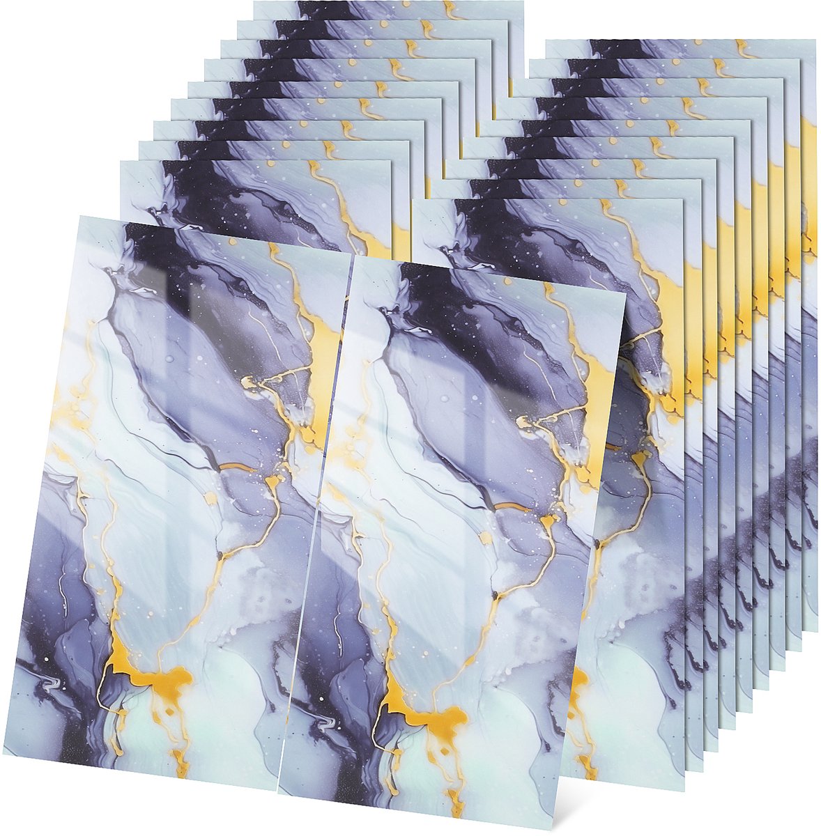 20 Stuks Zelfklevende Keukensplashboard Tegels 30x60 cm - Ook voor Badkamer & Woondecoratie - Echte Tegel Look zonder Breekwerk-Veelkleurig
