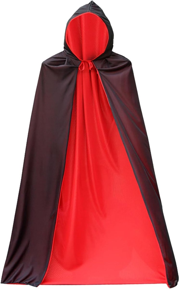 Vampier Cape voor Kinderen, Omkeerbare Cloak met Staande Kraag, Perfect voor Halloween, Carnaval en Cosplay Feesten, 120 cm Lang