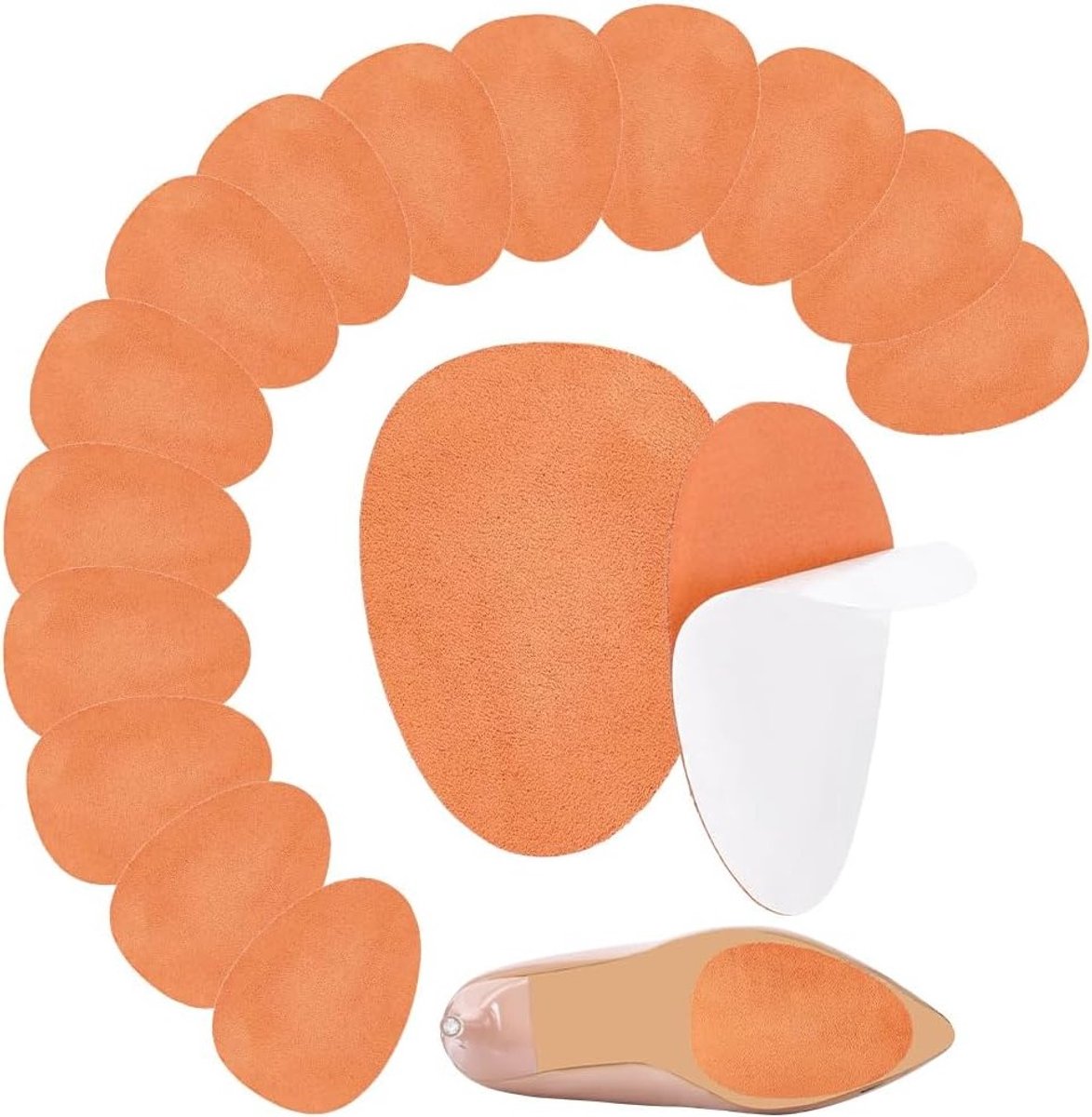 40 Stuks Suède Zolen Schoen Pads - Zelfklevende Antislip Beschermers voor Hoge Hakken en Sneakers, Ideaal voor Comfort en Grip bij Sportieve Activiteiten