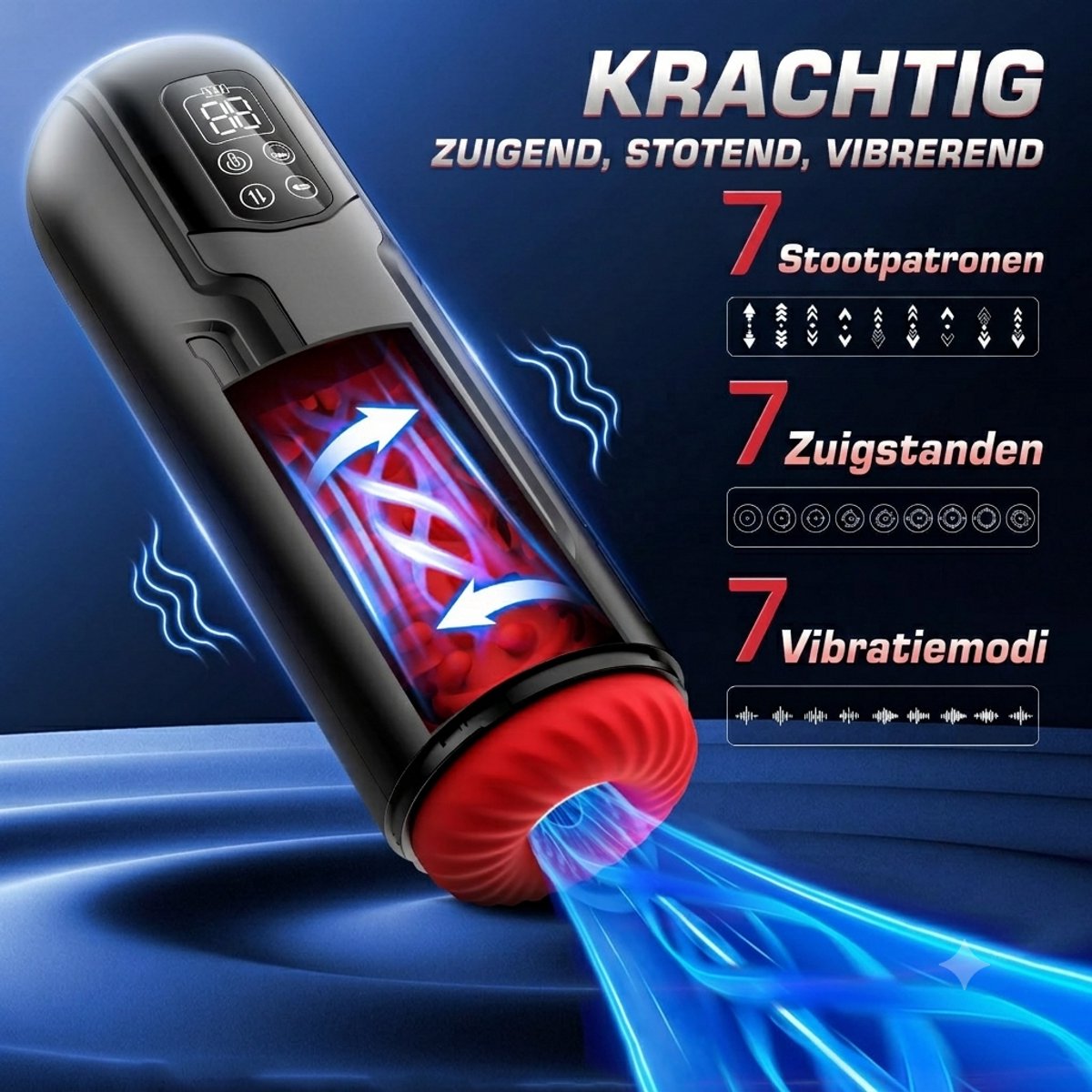 Masturbator Voor Man - 343 Verschillende Modi - Pocket Pussy - Sex Toys Voor Mannen - Tong