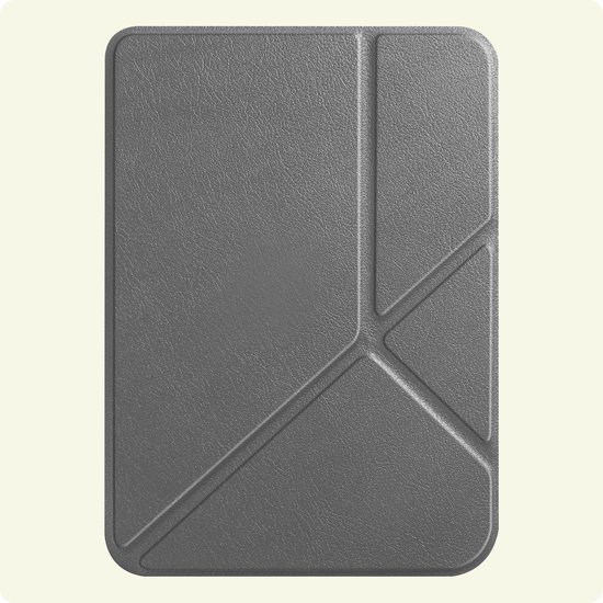 Hoes Geschikt voor Kobo Clara 2E - E-reader Bescherm Hoesje Case Sleep Cover Trifold - Hoes Geschikt voor Kobo Clara 2E Hoesje - Grijs — afbeelding 4