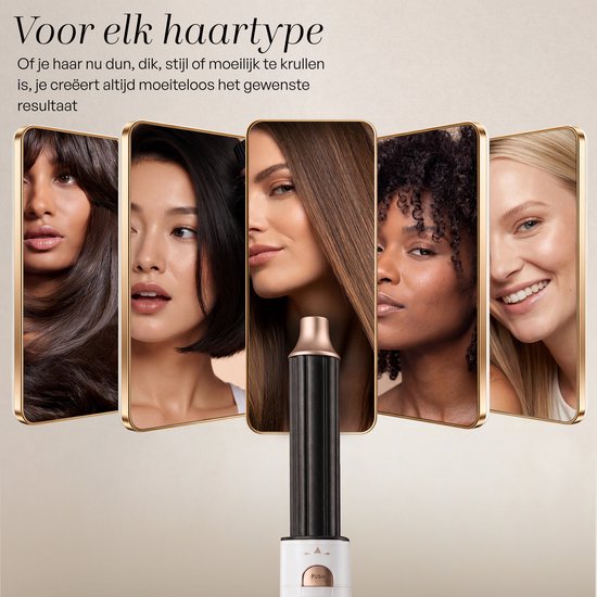 Sansbeauté® 8-in-1 Airstyler met Diffuser - Multistyler - Föhnborstel Kort Haar - Haarkruller - Haarstyler - Haardroger - Warmteborstel - Krulborstel - Krultang - Haarstijler - Stijlborstel - 5 in 1 Hairstyler