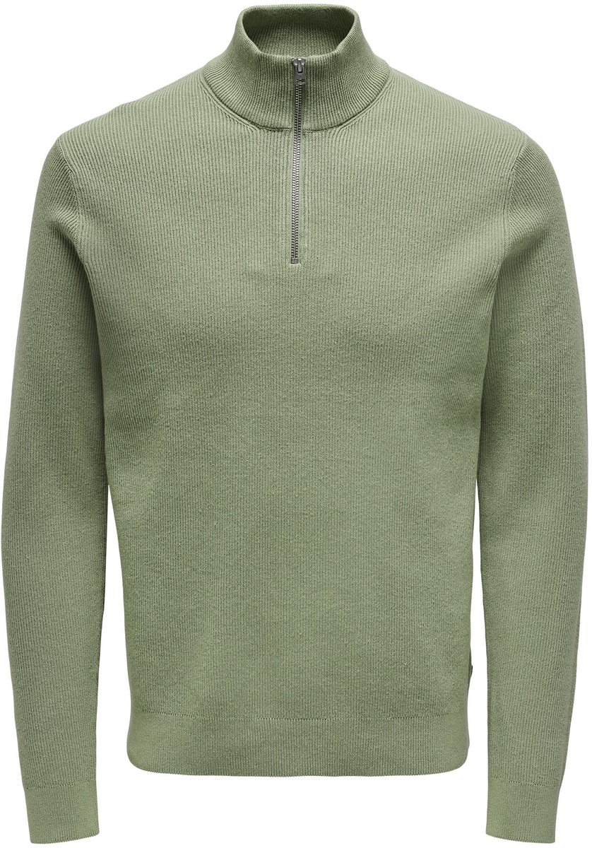 Only & Sons Phil Trui Heren Sweater Seagrass Groen