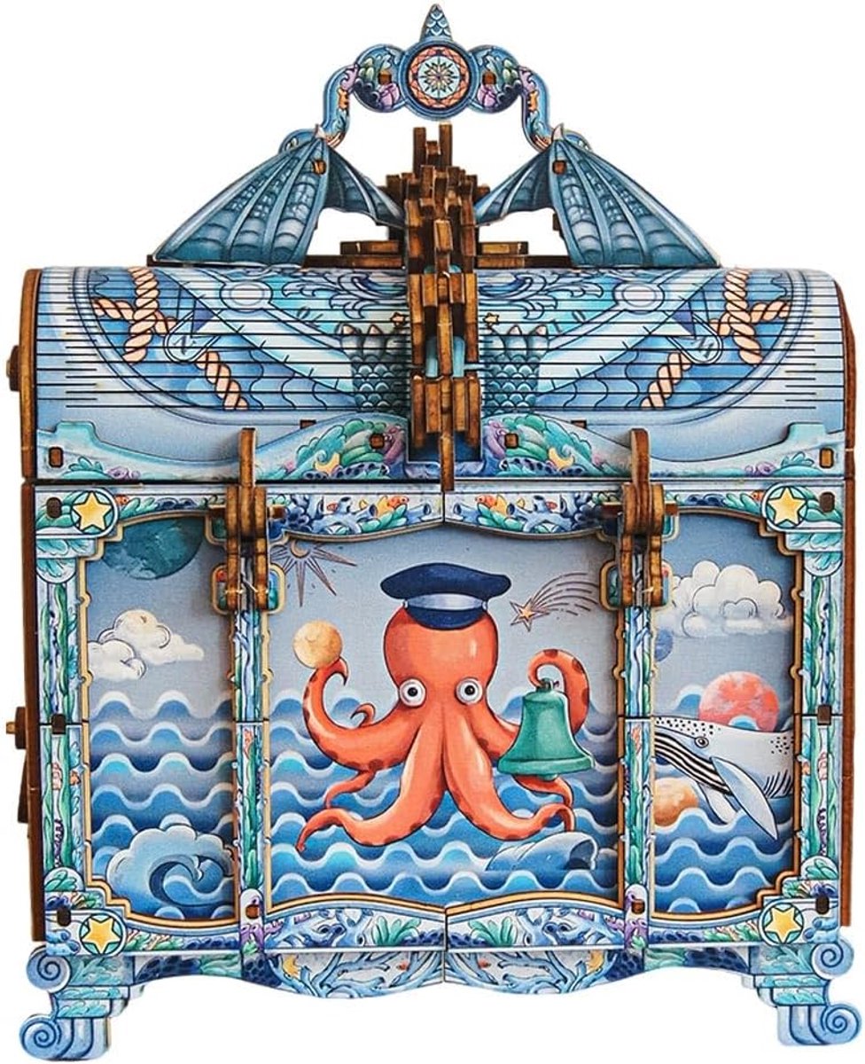 Houten Puzzel - Schattist Model - Huis Decoratie - Oceaan Thema - 330 Stukjes - Multi