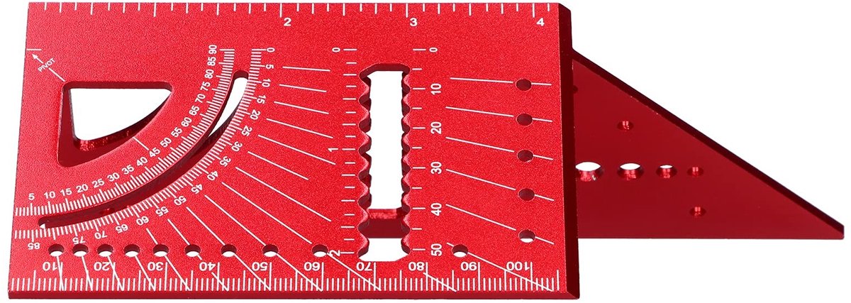 Dailygoods- Verstekhoek Nauwkeurige Meting - Hoekmeter Digitaal - Winkelhaak - Aluminiumlegering - Houtbewerking - 45/90 Graden