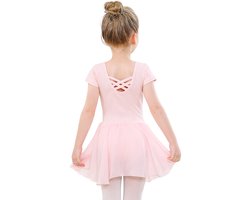 Dailygoods- Balletkleding Meisjes - Balletjurk/Kleding - Katoen/Chiffon - Korte Mouwen - Ademend/Comfortabel - Geschikt voor Danslessen