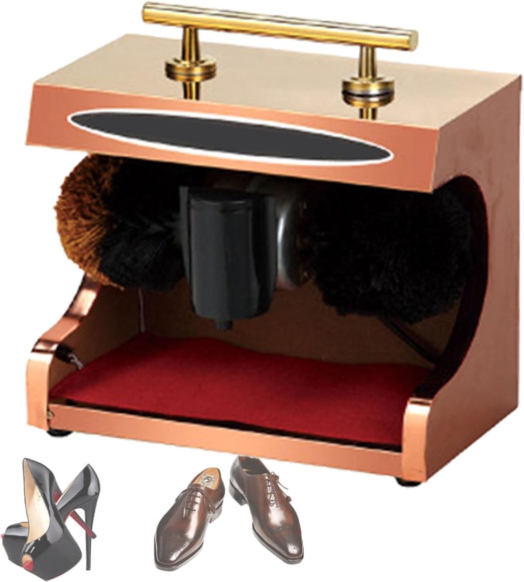 Elektrische Schoenpoetser - Automatisch Poetsapparaat - Schoenen Glanzend Houden - Automatische Inductie - 7KG - Goud