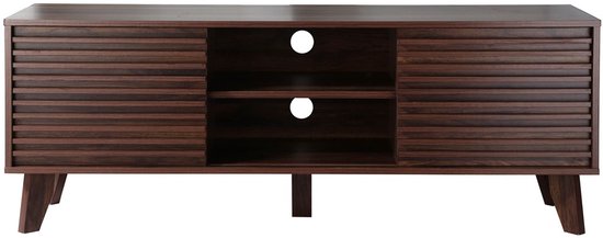 CALICOSY - TV-meubel met laminaathout-effect fronten L135 cm - FRIBOURG