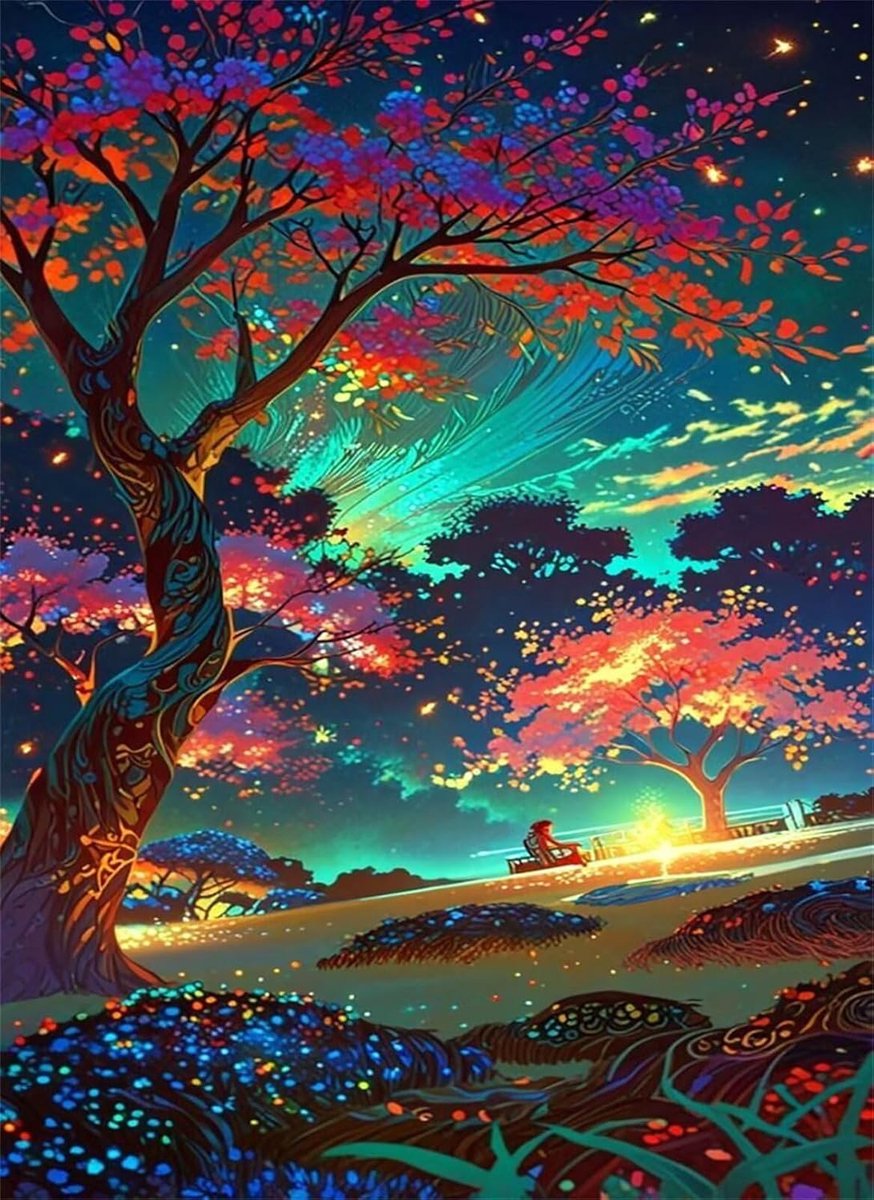 Puzzel 500 stukjes - Landschap Puzzel - Ontspanning en Logica - Met Poster - 52 x 38 cm - Boomlandschap