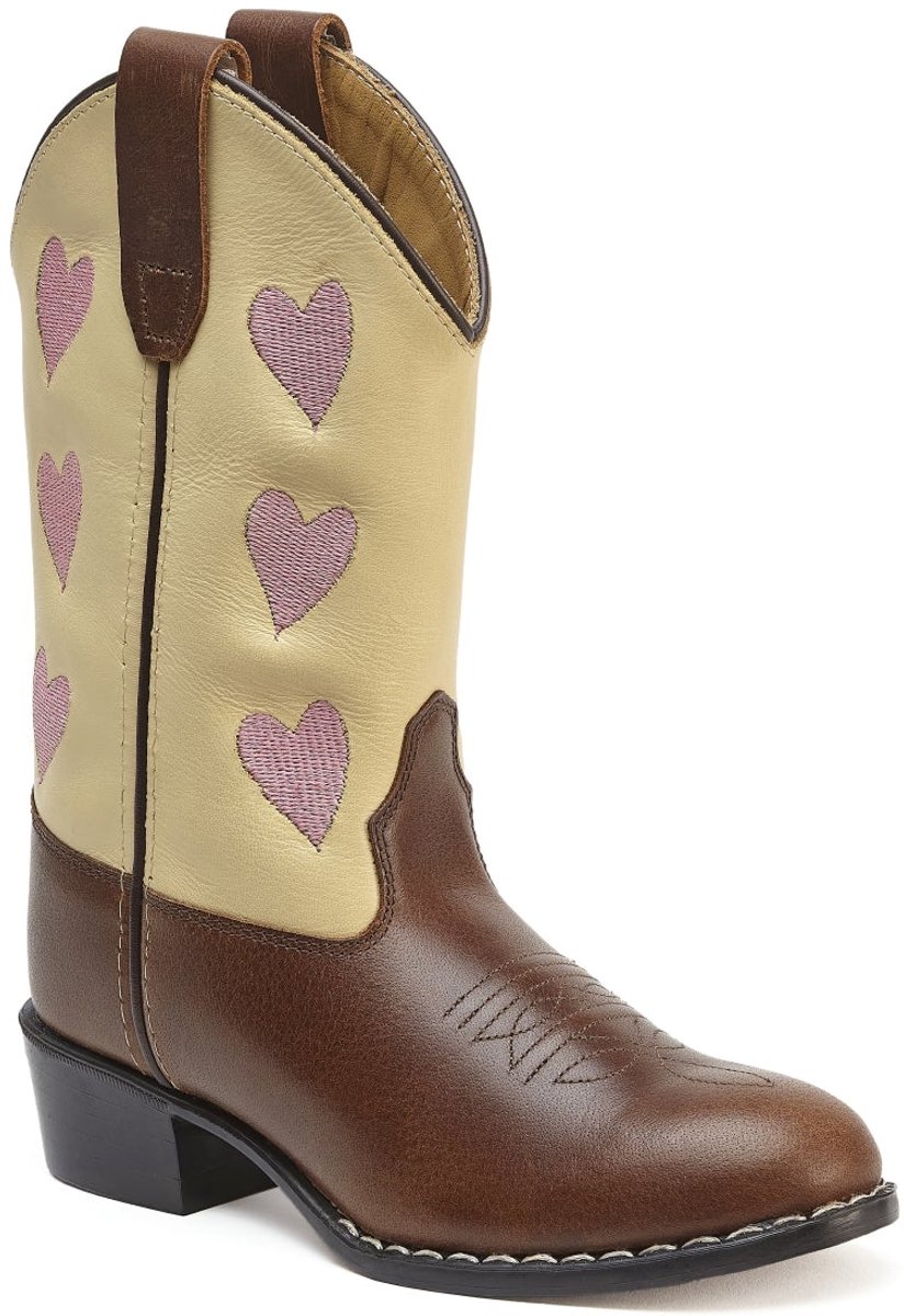 Bootstock Hearts Brown Cowboylaarzen - Tieners - Bruin - Leer